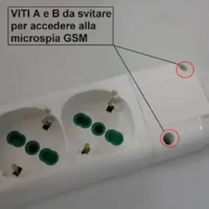 microspia occultata in ciabatta elettrica