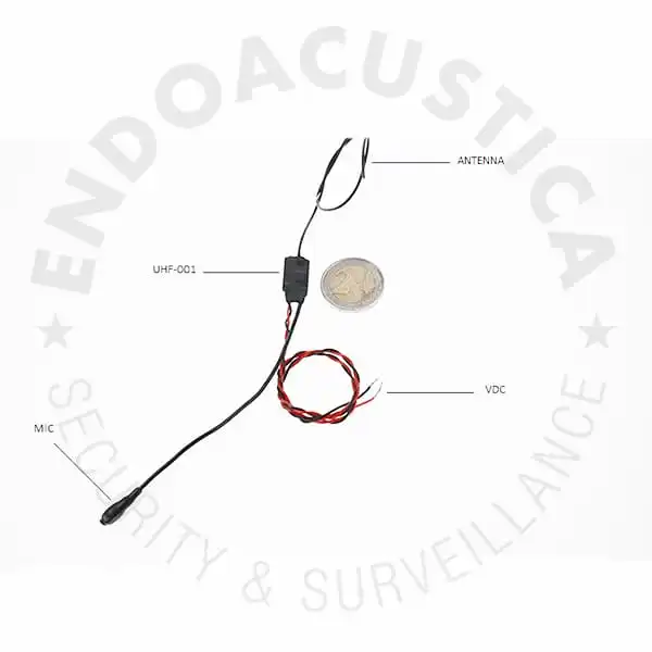 Microspia UHF al quarzo miniaturizzata per il monitoraggio audio professionale
