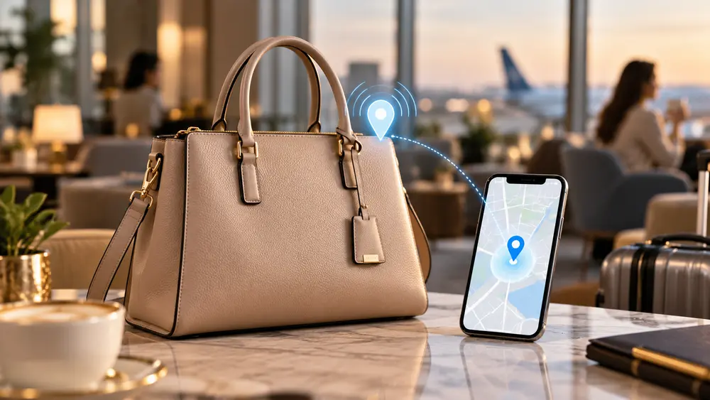 حقيبة يد بجهاز تتبع GPS مخفي: طريقة سهلة لحماية مقتنياتك