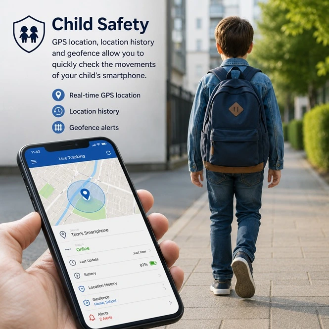 Family safety and smartphone location monitoring