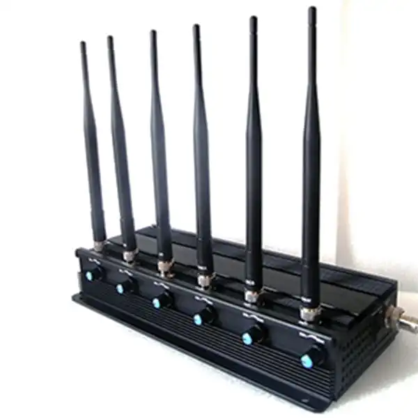 6 antennas desktop jammer GSM and WiFi signals